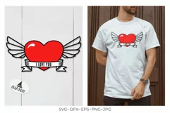 I love you svg Heart with love Heart with Wings heart wings Product Image 1