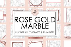 Rose Gold Marble Instagram Templates Product Image 1