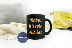 Black Coffee mug mockup, Plain background full wrap mockup Product Image 2