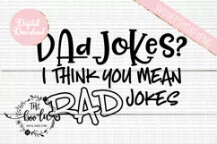 Dad Jokes I Think You Mean Rad Jokes SVG DXF PNG EPS Product Image 1