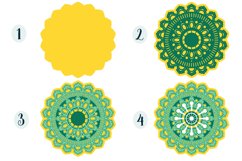 3D Mandala Bundle - 5 SVG cut items Product Image 3