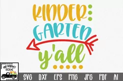 Kindergarten Y'all SVG Cut File - Back to School SVG DXF EPS Product Image 1