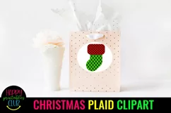 Christmas Plaid Clipart I Christmas Holiday Sublimation PNG Product Image 4