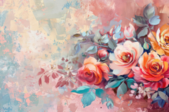 Beautiful Floral Art Design Background Wallpaper Product Image 1