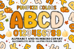 Fall Autumn Alphabet png clipart, fall autumn letters doodle Product Image 1