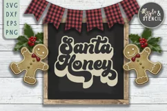 Santa Honey Retro Christmas SVG - PNG, DXF, EPS, SVG, Cut Product Image 4