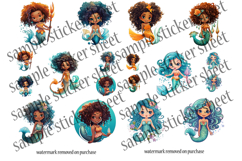 Cute Mermaid Stickers Printable | 80 Chibi Anime Designs Product Image 8