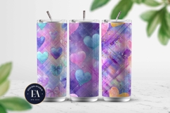 Pastel Hearts Plaid Digital Paper, Cute Seamless Pattern Product Image 2