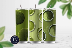 Matcha Green Tea Pattern, Matcha Aesthetic Digital Paper Product Image 2
