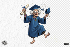 Whimsical Graduation Grandma Clipart Product Image 1