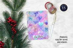 Pastel Hearts Plaid Digital Paper, Cute Seamless Pattern Product Image 4