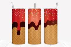 Red Creamy 20oz Skinny Tumbler Sublimation Product Image 1