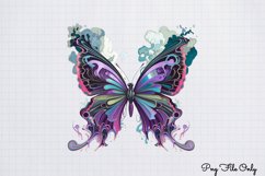Smoke Butterflies Clipart PNG Product Image 1