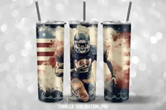 American football Tumbler Wrap Sublimation Product Image 2