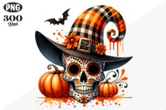 Halloween Skull Sublimation - Clipart PNG Design Product Image 1