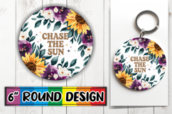 Cheerful Ornaments Circle Design, Flower Quote Product Image 1