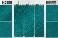 Teal Glitter Tumbler Wrap| Tumbler Sublimation Product Image 1