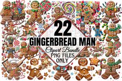 Gingerbread Man Clipart P3 Bundle PNG Product Image 1