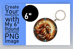 Bright Round Design Keychain Template , Animals Product Image 1