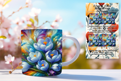 Vivid 15oz Mug Wrap Png Artwork , Flowers Product Image 1