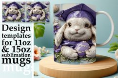Cheerful Springtime Bunny Mug Design 15oz Product Image 1