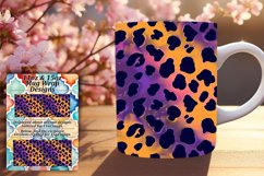 Vivid Glittery Leopard Print Mug Wrap 11oz/15oz Product Image 1