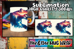 Sunny outlook 11oz 15oz mug wrap, Animals Art Product Image 1