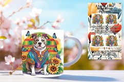 FASHIONABLE 11oz Mug Wrap PNG , Cute Dog Product Image 1