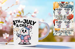 Bright 11oz Mug Wrap Png Artwork , Funny Ghost Product Image 1