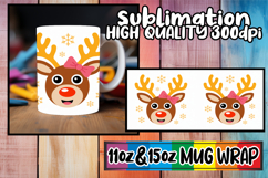 Cozy smiles 11oz 15oz sublimation wrap, Cute Christmas Product Image 1