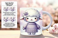 Bold 11oz Mug Wrap Png Design , Cute Animals Product Image 1