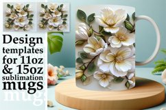 Colorful Fresh Blooming Floral Petal 3D Mug Wrap 11oz 15oz Product Image 1