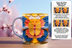 Chromatic Butterfly Elegance: Spring Mug Wrap Product Image 1