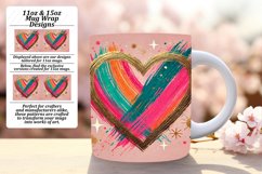 Dynamic 11oz Mug Wrap Png Template , Heart Product Image 1