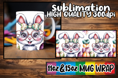 Enchanted days 11oz 15oz mug wrap, Easter Bunny Product Image 1