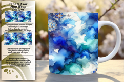 Stylish 11oz Mug Wrap Png Design , Watercolor Patter Product Image 1