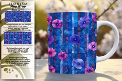 Striped Flower Mug Wrap - Sublime Charm Product Image 1