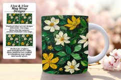 Elegant Floral Mug Wraps: Cheerful Spring Edition Product Image 1