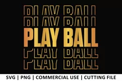 Play Ball SVG | Stacked SVG Product Image 1