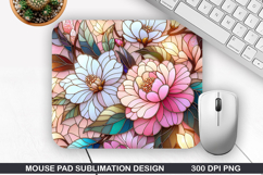 Flowers Mouse Pad Sublimation, Summer Mouse Pad PNG Product Image 1