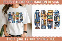 Father&#039;s Day Brushstroke Sublimation Design -Brushstroke PNG Product Image 1