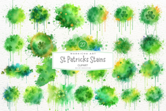 St Patricks Water Stains Clipart Product Image 1