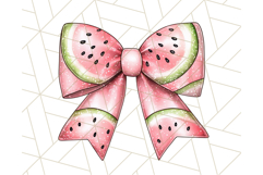 Watercolor Summer Bow Clipart PNG, Coquette Bright Bow Png Product Image 2