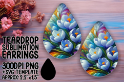 Lovely Teardrop Design for Sublimation , Flowers Product Image 1