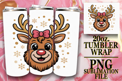 Cheerful Reflections 20oz tumbler wrap, Cute Christmas Product Image 1