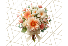 Pastel Flower Bouquet PNG Clipart, Elegant Floral Art Product Image 2