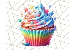 Bright Summer Cupcake PNG Clipart, Colorful Cupcakes Product Image 2