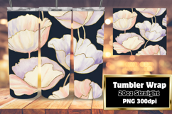 GREAT GIFT: 20oz Tumbler PNG , Flower Pattern Product Image 1