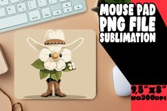 Vintage Charm: Retro Mouse Pad Flower Sublimation PNG Product Image 1