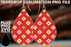 ENCHANTED Teardrop Earrings PNG, Valentine's Pattern Product Image 1